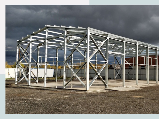 Двускатные ангары в Новоалтайск от 613 руб. за квадрат