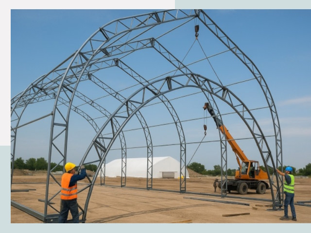 Монтаж ангаров в Новоалтайске от 613 руб. - Надежно и быстро